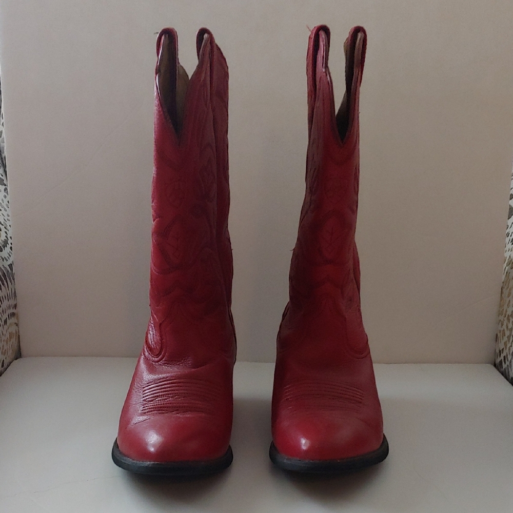 Ariat Red Leather Women's Cowboy Boots
